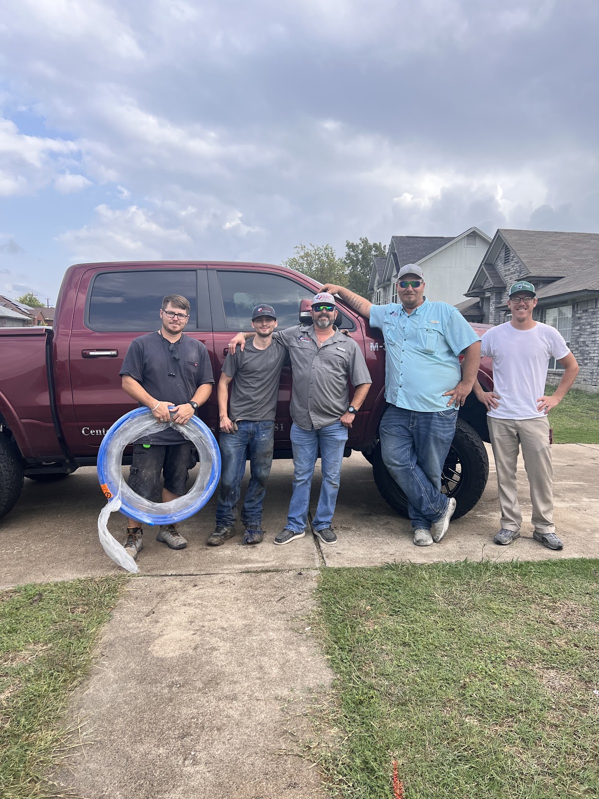 The Centex Plumbing Services crew in front of their truck